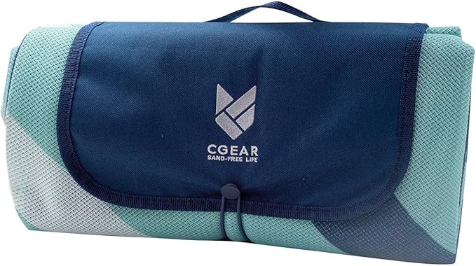 CGEAR Sandlite – Patented Sand-Free Beach Mat – Multi Use Outdoor Camping Mat, Picnic Blanket, Exercise Stretching Mat – Rollup Compact – Great for Families