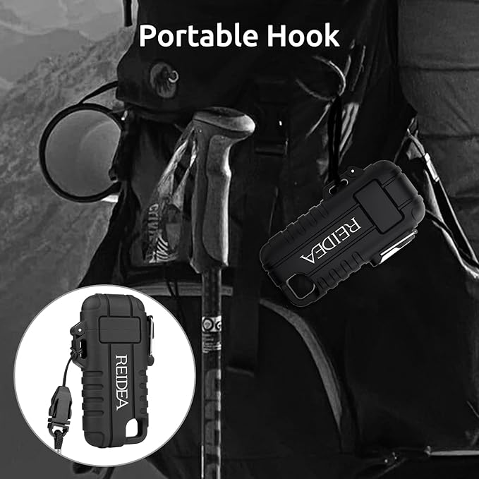 REIDEA Lighter Q5 Flexible Electric Lighter, USB Rechargeable Windproof Waterproof Flameless Arc Lighter for Candle, Aromatherapy, Camping, BBQ, and More