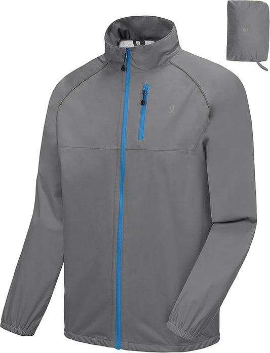 Little Donkey Andy Men's Cycling Jacket, Waterproof Lightweight Windbreaker, Packable