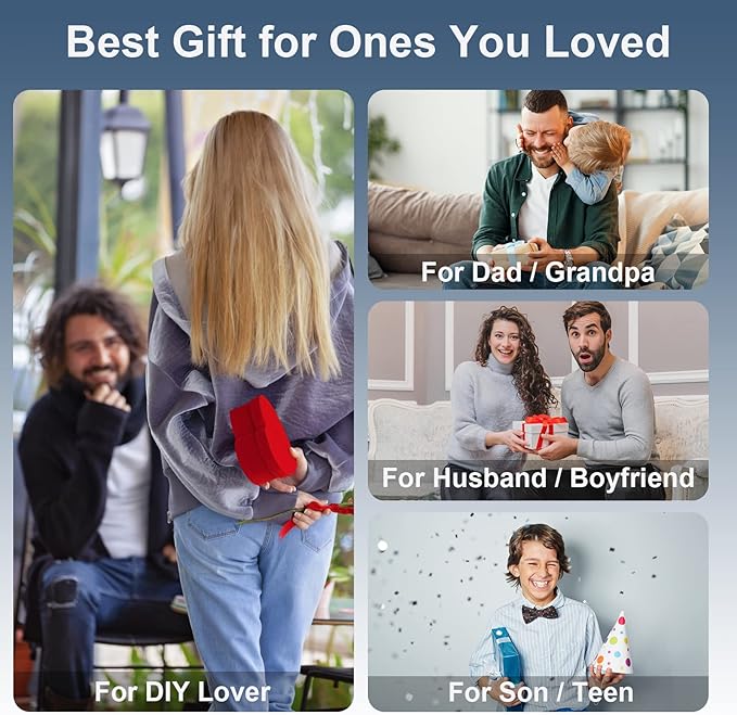 Self Locking Multitool Plier, 15 in 1 Handmade Multi Tool Plier with Nylon Sheath, Spring Inside Multi-tool, Birthday Christmas Father's Day Gift for Men Women Him Her Husband Boyfriend