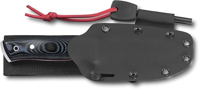 Victorinox 4.2261 Outdoor Master Mic Large with Pouch Full Tang Knife with Slightly Sharp Back to Ignite The Fire Starter in Blue/Black 8.7 inches