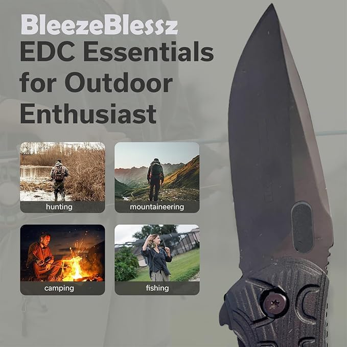 Pocket knife, folding knife Folding knife set with sharpening stone, bottle opener