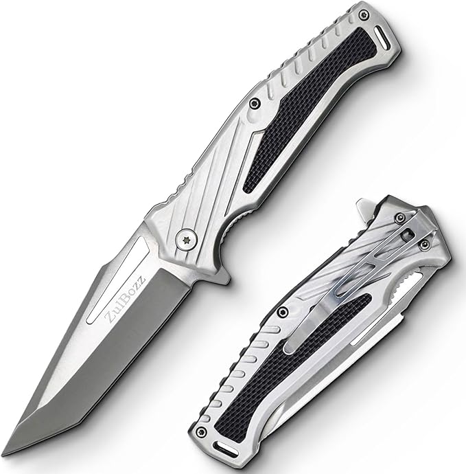 Pocket Knife - EDC, Tactical Knife with Clip, Folding Knife for Camping Hiking, Home Improvements, Spring Assisted Knife, Survival Knife for Emergency Rescue Situations,Gifts for Men & Women