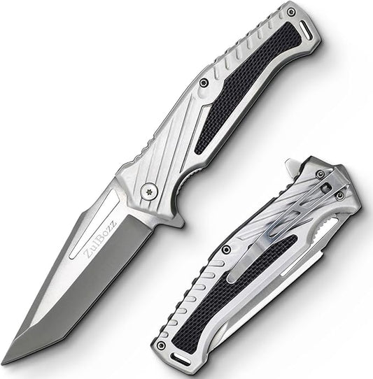 Pocket Knife - EDC, Tactical Knife with Clip, Folding Knife for Camping Hiking, Home Improvements, Spring Assisted Knife, Survival Knife for Emergency Rescue Situations,Gifts for Men & Women