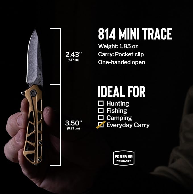 Buck Knives Mini Trace Pocket Knife, Bronze