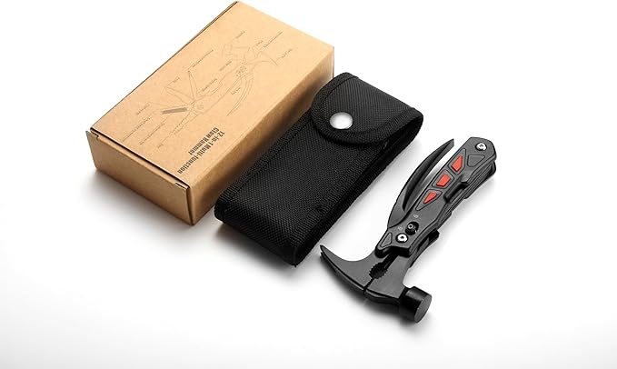 KA-69 14-in-1 Multitool with Safety Locking, Professional Stainless Steel Multitool Pocket Hammer, Flathead Screwdriver,Fish Scaler, Bottle Opener,Apply to Survival,Camping, Hunting and Hiking