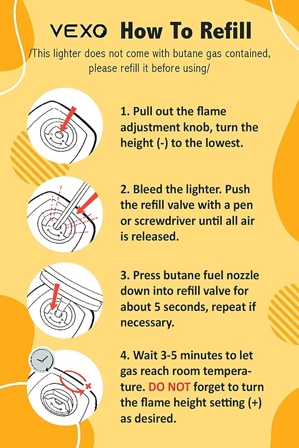 VEXO-Mini4 Torch Lighter Quad 4 Jet Flame Windproof Butane Refill Portable Lighter for Grill BBQ Candle Camping, Cool Lighter Gift Idea (Butane NOT Included) (Blue)