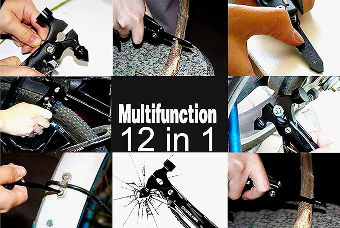 Multi Tool For Men,Tool Kit,Window Breaker Seatbelt Cutter,Multitool Knife,Car Safety Hammer,Cool Birthday Gift Idea For Men Adult Son,Car Escape Tool,Multifunctional Pliers,Travel Emergency Kit