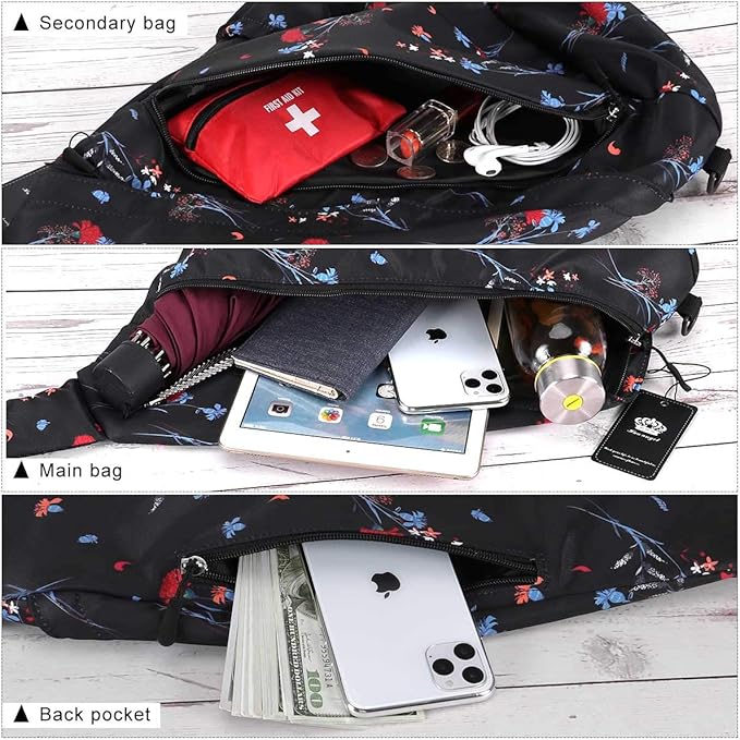HUA ANGEL Crossbody Sling Bag for Men & Women Lightweight Waterproof Chest Shoulder Bag for Travel Hiking & Everyday Use