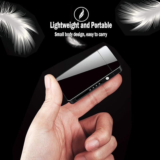 Arc Lighter, Smart Electric Lighter, USB Rechargeable Lighter Windproof Flameless Lighter Lightweight Plasma Lighter for Fire,BBQs,Fireworks,Candle,Camping - Outdoors Indoors (New-Blue)