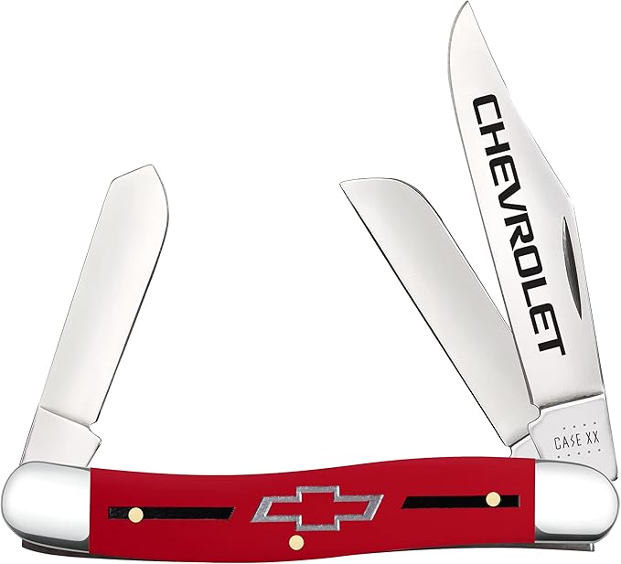 Case xx Red Delrin Synthetic Stockman Stainless 33705 Pocket Knife Knives for Chevrolet