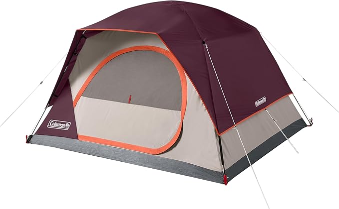 Coleman Skydome Tent with 5 Minute Setup,Weatherproof Tent with Rainfly & Carry Bag, 20% More Headroom Than Traditional Canopies
