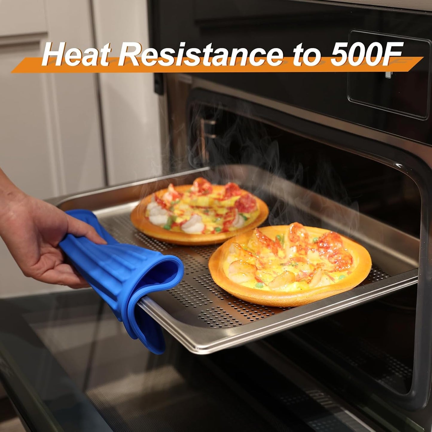 Joyhalo 4 Pack Silicone Trivets for Hot Pots and Pans,480℉ Heat Resistant Trivets for Hot Dishes,Hot Pads for Countertop,Kitchen Potholders,True Blue