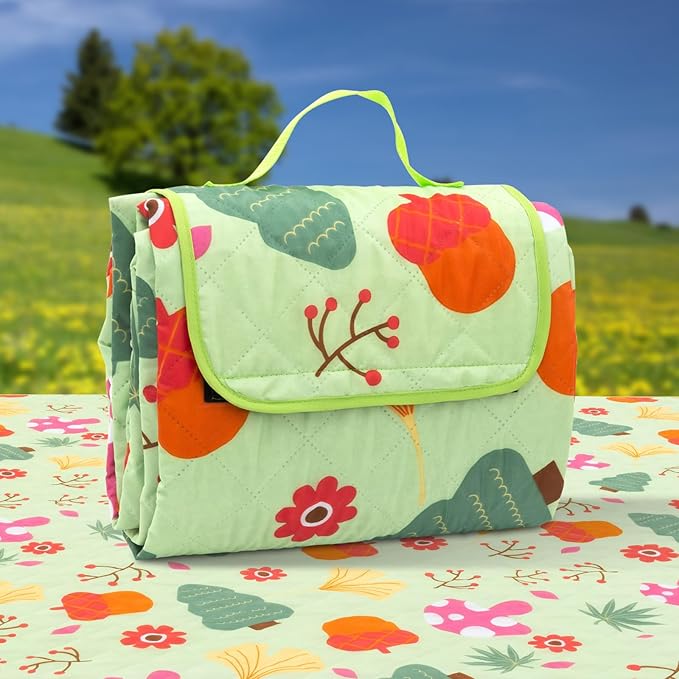 Picnic Blanket, Outside Baby Blanket, 3-Layer Picnic Mat for Camping, 59"x79" Extra Large Waterproof Sand Proof Camping Blanket, Lightweight Folding Portable Travel Blanket Wipable