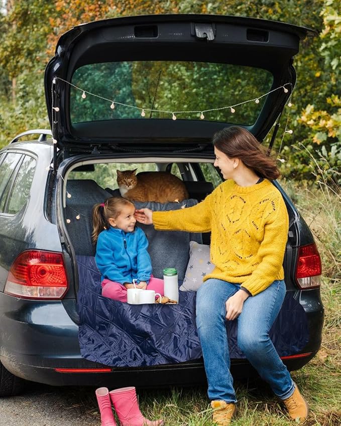 Outdoor Camping Blanket, Fleece Waterproof Stadium Blanket with Protable Bag, Lightweight Camping Blanket for 2 People, Cold Weather, Sports, Pet, Beach, Picnic, Stadium, Travel, Car, 79*54inch