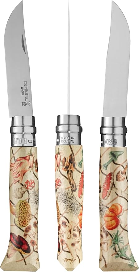 Opinel No. 08 Limited Edition NATURE Series Folding Knife, Artist Designed Handles, Serialized Blade, Gift Boxed, Made in France (González)