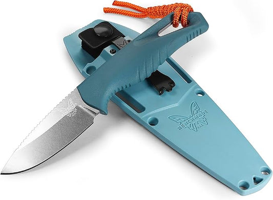 Benchmade - Intersect Outdoor Knife with Depth Blue Santoprene Handle (18050)