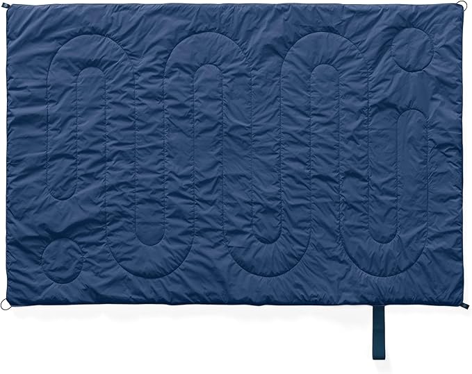 Huzi Infinity Travel - Packable Blanket - Puffy - for Travel Outdoor Picnic Trip Camping Beach - 57 x 38 (Navy)