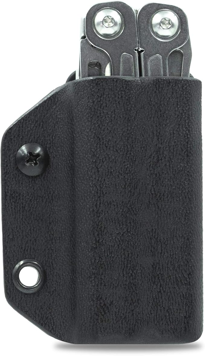 Clip & Carry Kydex Multitool Sheath for Leatherman Wingman/Sidekick/REBAR/REV - Made in USA (Multi-Tool not Included) EDC Multi Tool Sheath Holder Holster Cover