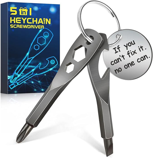 PASTACO Keychain Screwdriver Tool Christmas Gifts for Men, Cool Gadgets Stocking Stuffers for Him Dad Boyfriend Husband