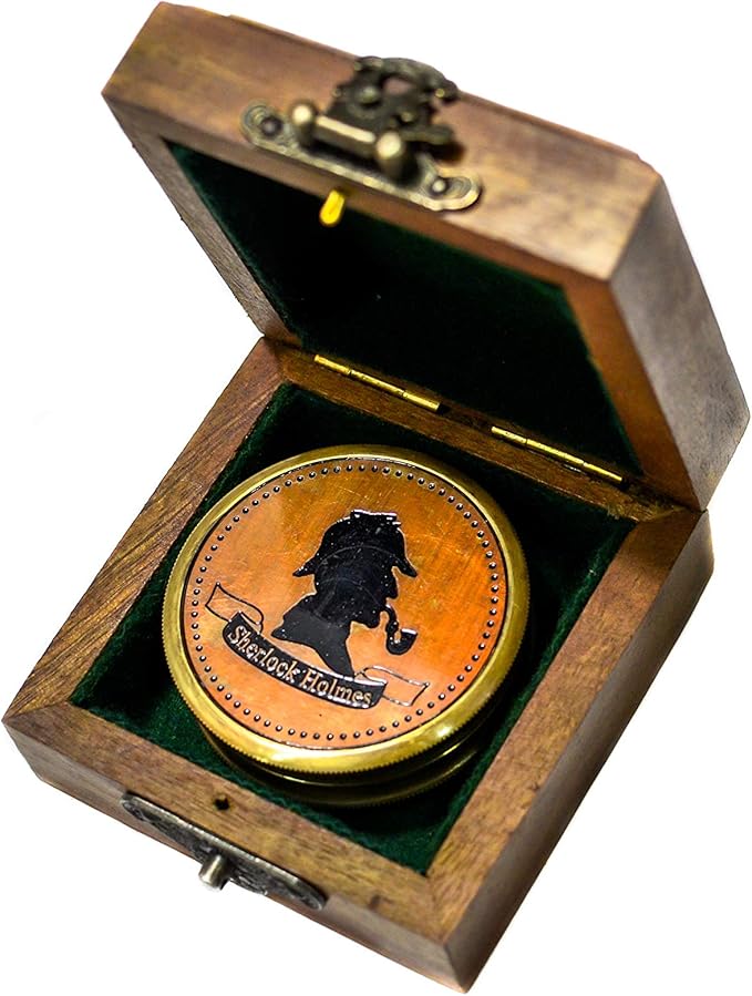 Sailor's Art Pocket Compass | Camping Travelling Equipment | Boat Brass Chain Compass with a Beautiful Quote| Nautical Navy Directional Compass | Table Top