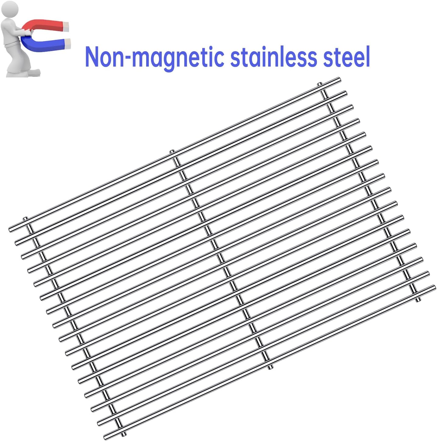 17.4” Grill Grates Replacement for 7536 7525 Weber Spirit Grill E-310, E-320, 300 Series, Weber Genesis Silver B/C, Gold B/C, Platinum B/C, Spirit 700 and 900, Flavorizer Bars Cook Grid Parts