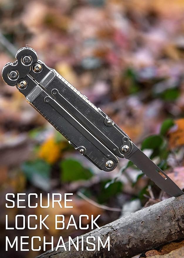 SOG Multitool - Powerlock Heavy Duty Multitool Pliers, Electrician Wire Cutter Multi Tool w/Ballistic Nylon Multitool Sheath with Clip (S62N-CP)