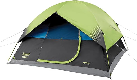 Coleman Sundome Dark Room 4/6 Person Tent, Blocks 90% of Sunlight to Keep Inside Cool, Weatherproof Tent with Rainfly Sets Up in Minutes
