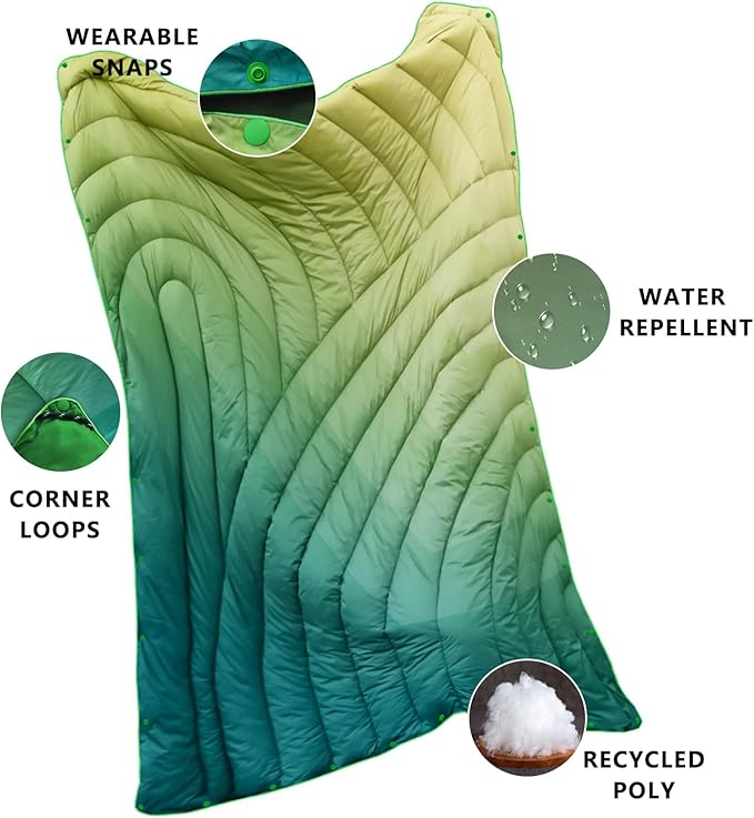 Camping Blanket,Packable Down Alternative Puffy Printed Camping Blanket Lightweight Outdoor Blanket for Camping,Traveling, Stadium, Hiking, Picnics
