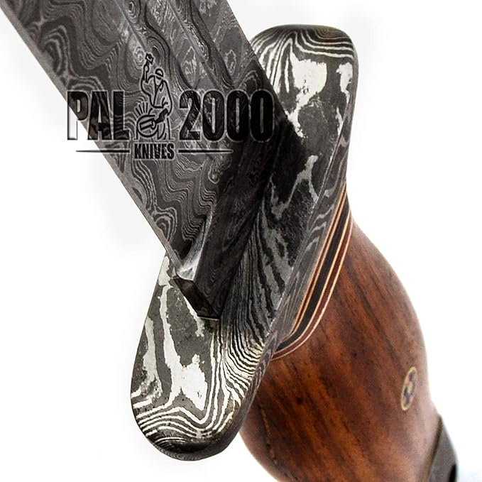 PAL 2000 KNIVES BOW-9660 Custom Handmade Damascus Steel Fixed Blade Hunting Bowie Knife