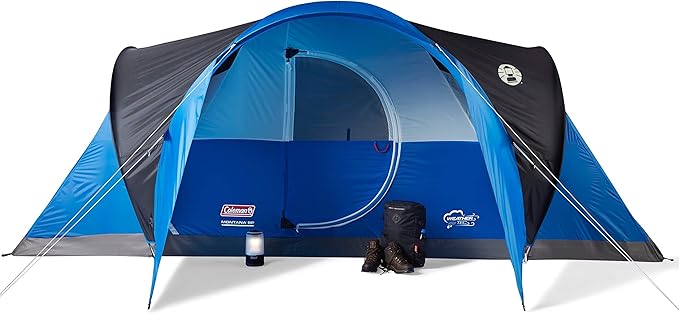 Coleman Montana Camping Tent, 6/8 Person Family Tent with Included Rainfly, Carry Bag, and Spacious Interior, Fits Multiple Queen Airbeds and Sets Up in 15 Minutes