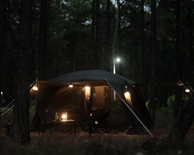 Vidalido 4-6 Person Camping Tent with 3 Door 2 Room Large Family Cabin Tents, Double Layer Waterproof Portable Glamping Tent, Big Tents for Outdoor Camping Hiking and Backpacking