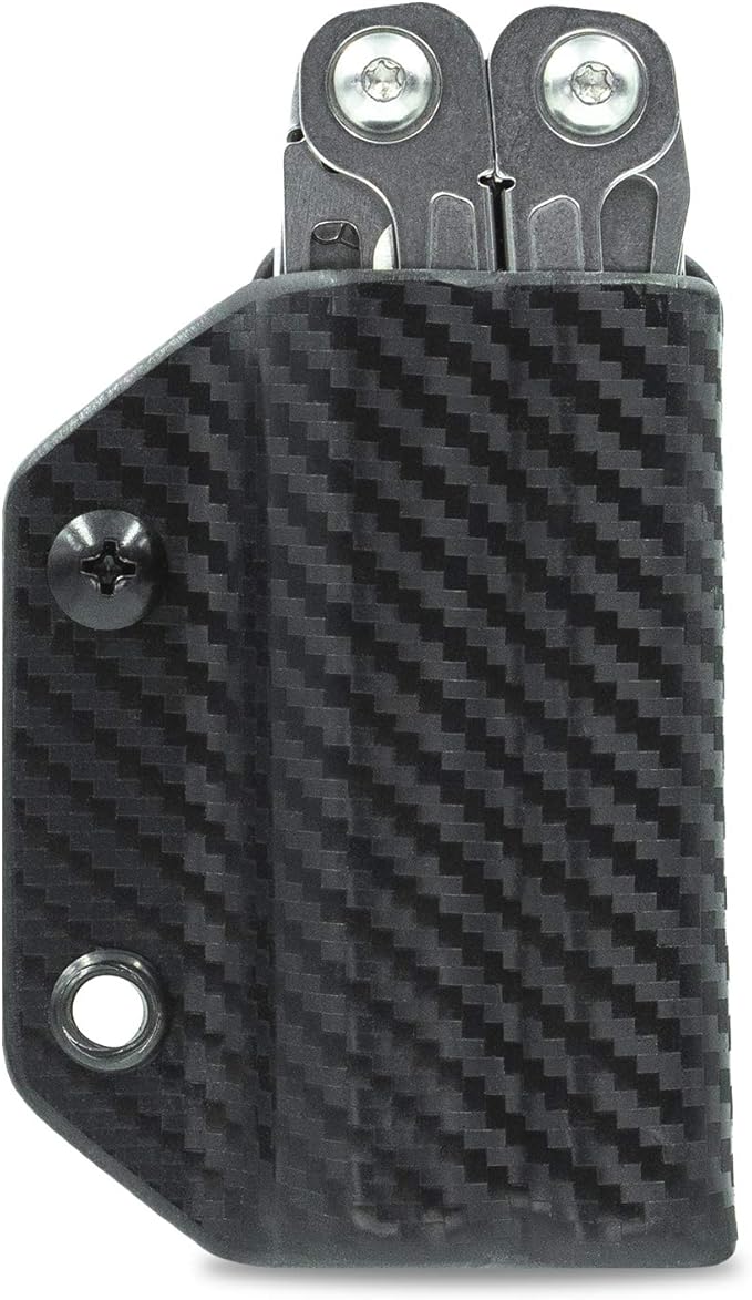 Clip & Carry Kydex Multitool Sheath for Leatherman Wingman/Sidekick/REBAR/REV - Made in USA (Multi-Tool not Included) EDC Multi Tool Sheath Holder Holster Cover
