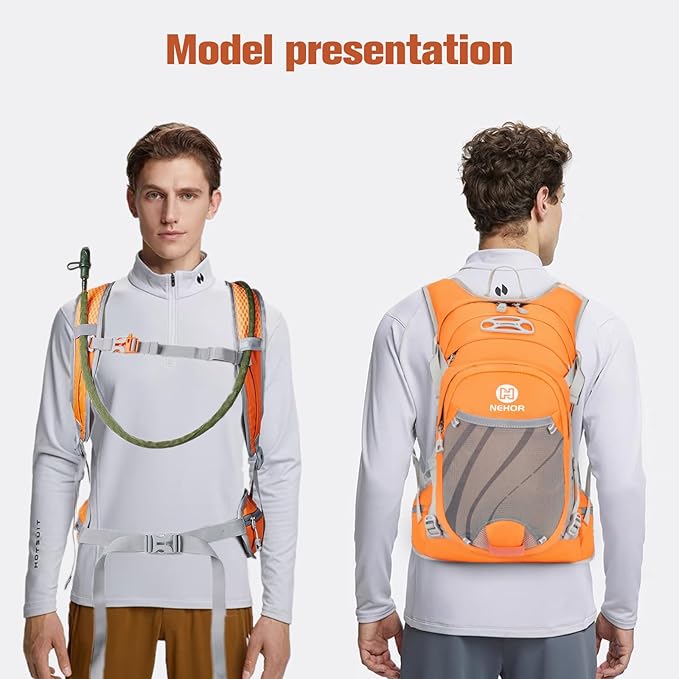 Hiking Backpack Men Women,Hydration Backpack Pack with 2L Water Bladder,Lightweight Water Backpack for Hiking,Running,Cycling,Camping