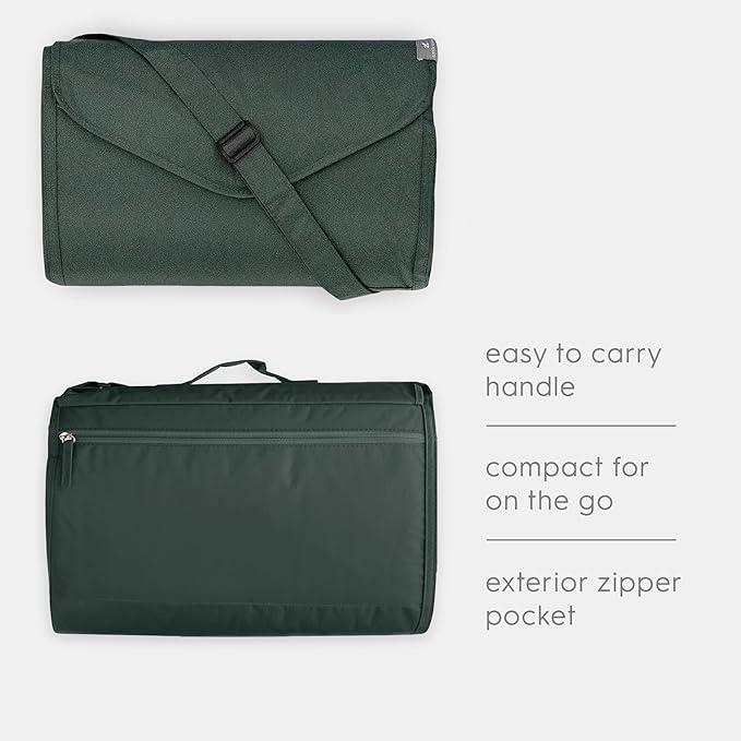 Little Unicorn Outdoor Family Picnic & Beach Blanket, Water-Resistant, Compact Fold, Large Size, 5 x 7 feet, (Chroma Rugby Stripe)