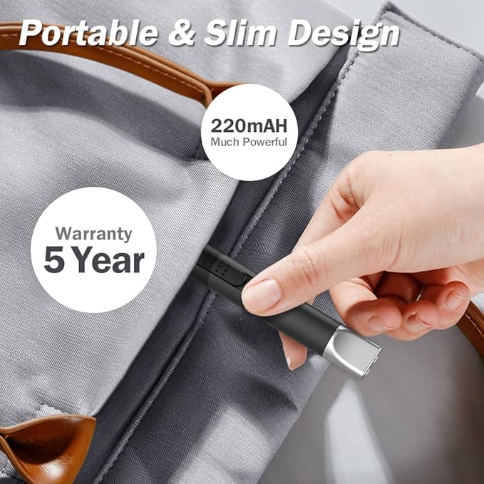 Candle Lighter, Electric USB Rechargeable Lighter, Arc Plasma Electronic Windproof Flameless Long Lighter with Safety Switch Hook for Kitchen, Silver and Black