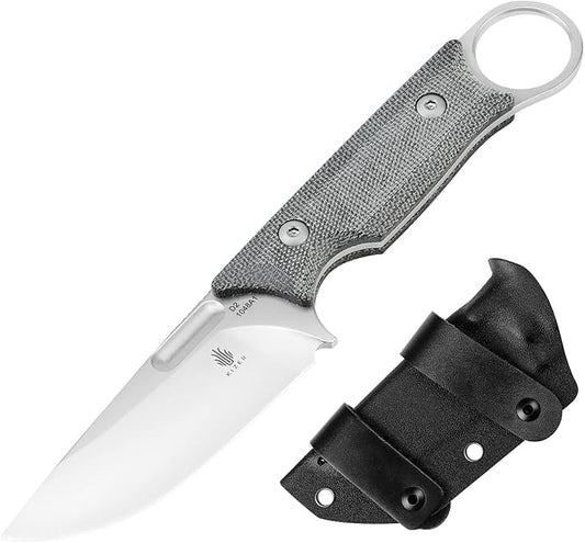 Kizer Cabox Fixed Blade Knife 3.35 Inches D2 Steel Fixed Blade Hunting Knife Micarta Handle with Sheath Pocket Knife1048A1