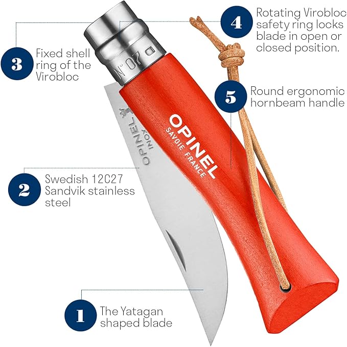 Opinel No.7 Colorama - Stainless Steel Everyday Carry Folding Pocket Knife