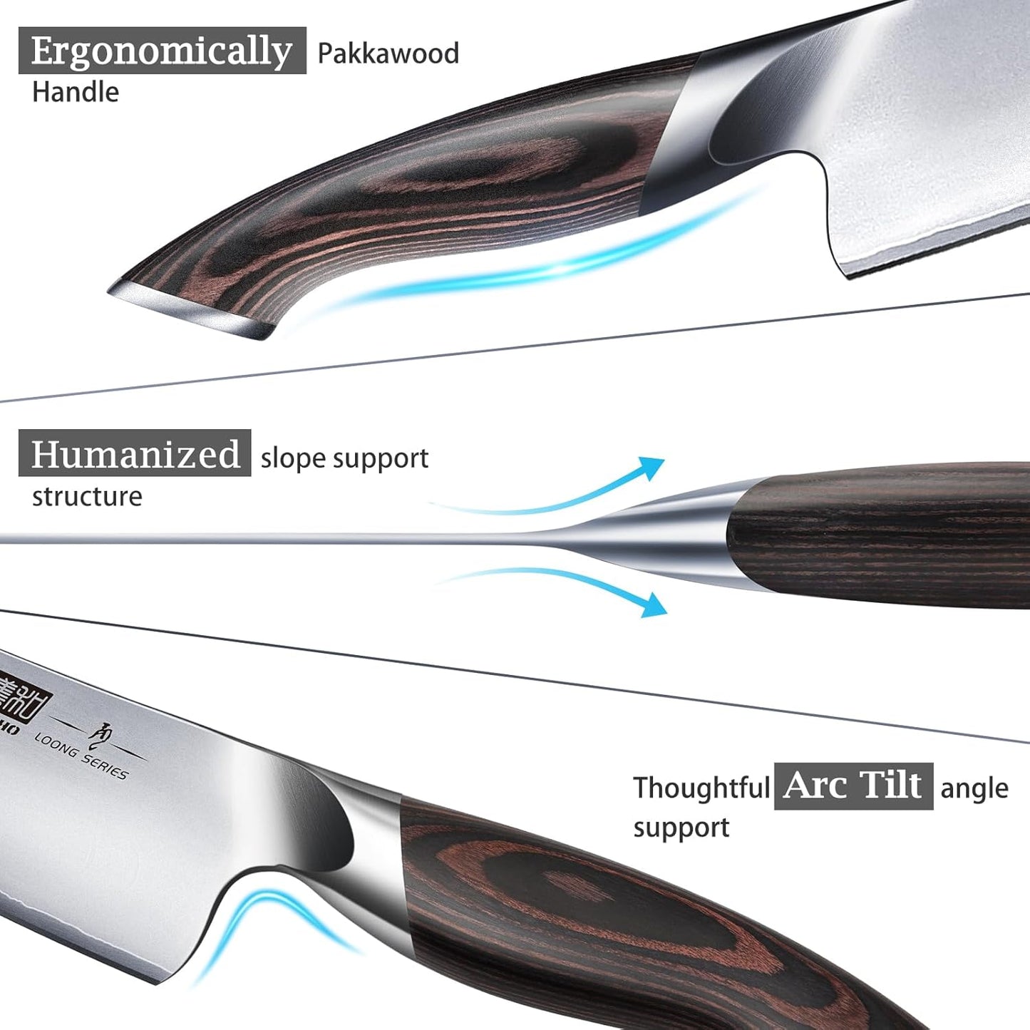 16-Piece Knife Set, Japanese High Carbon Stainless Steel Kitchen Knife Set, Ultra Sharp Chef Knife Block Set with Sharpener