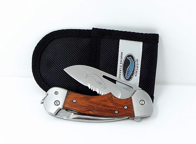 Tested at Sea WF300P Generation 2 Captain Professional Wood Handle Rigging Tool Knife