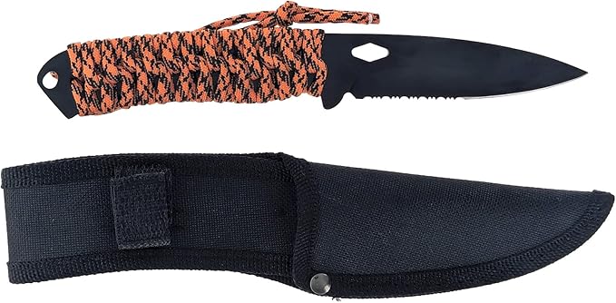 SE 4-Piece Survival Essentials Kit with 10.5-Inch Axe, 8-Inch Drop Point Knife, Magnesium Fire Starter, & 115dB Whistle - Hunting & Outdoor Gear