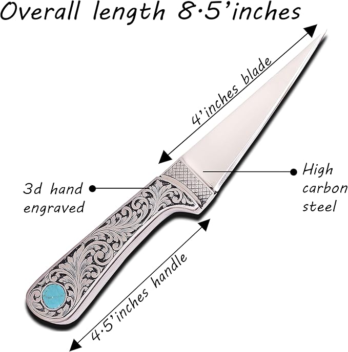 KNI-3142 Custom Handmade D2 Steel Knife with Leather Sheath 3D Engraved