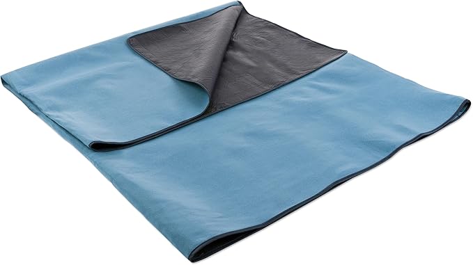 PICNIC TIME Blanket Tote XL Outdoor Picnic Blanket, Beach Blanket, Camping Blanket, (Dusty Blue)