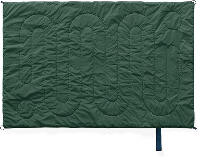 Huzi Infinity Travel - Packable Blanket - Puffy - for Travel Outdoor Picnic Trip Camping Beach - 57 x 38 (Pine Green)
