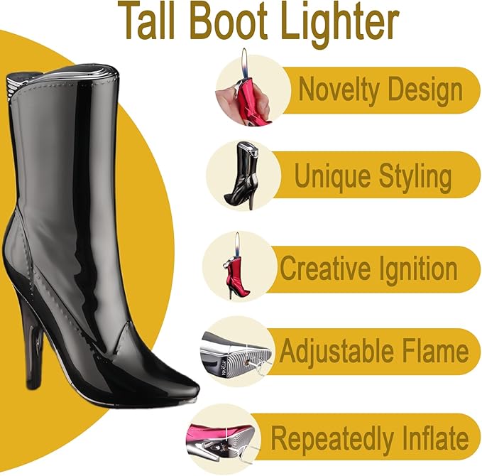 Cute Pretty Lighter Butane, Soft Flame Lighter Fashion Nice Lighter, Unique for Women Candles Gift Camping BBQ (No Butane Fule) (09#)