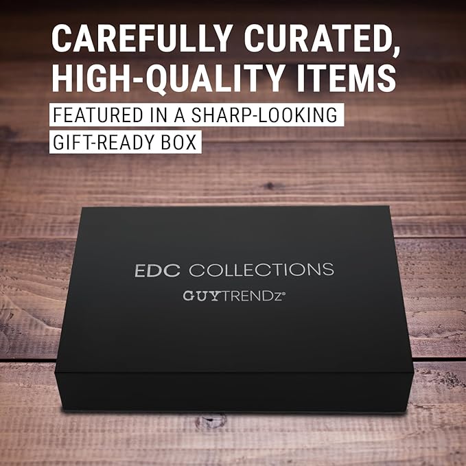 Classic Theme EDC Men's Gift Set, Tactical Pocket Knife & Multifunctional Sports Chronograph Watch