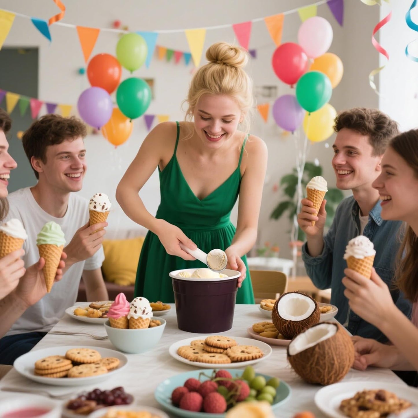 Juome Heated Ice Cream Scoop - 15 Seconds Fast Heating Electric Ice Cream Scooper USB Rechargeable, Handheld Heats Up to 158°F with LED Display for Hard Ice Cream, Easy Use for Seniors & Kids (White)