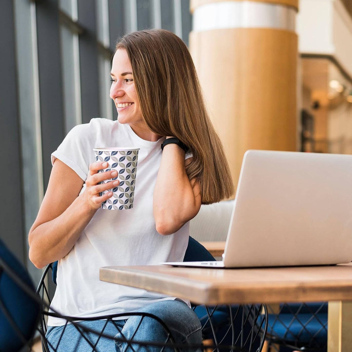 JOLLY CHEF 12 oz 1000 Pack Disposable Coffee Cups, Hot Paper Coffee Cups, Ideal for Home, Office, Cafe, and Outdoor Activities