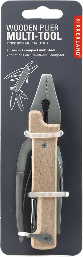 Kikkerland CD504 Wooden Plier Multi-Tool