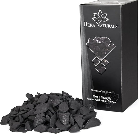 Heka Naturals Shungite Water Filter Crystals, 500g, Multipurpose Decor, Water Purifier, Balance & Protection, Gift of Wellbeing